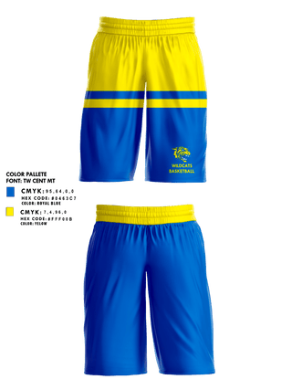 Mens Basketball Shorts, East Peoria Central Wildcats, Men's Basketball, Teamtime, Team time, sublimation, custom sports apparel, team uniforms, spirit wear, spiritwear, sports uniforms, custom shirts, team store, custom team store, fundraiser sports, apparel fundraiser