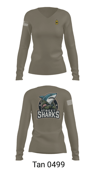 Pearl City Army Recruiting Station 36173734 Women's Long Sleeve V-neck Shirt - 77