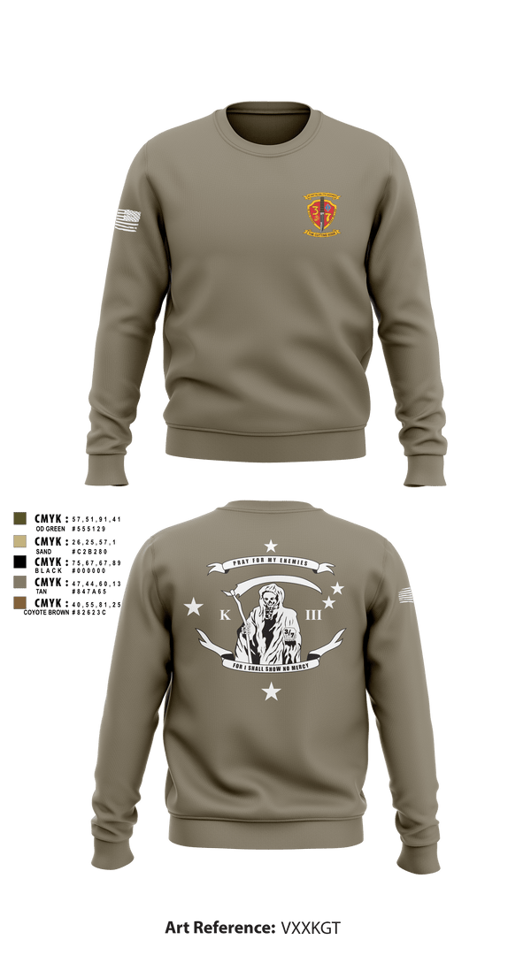Crew Neck Sweatshirt, V3/7, Marines, Teamtime, Team time, sublimation, custom sports apparel, team uniforms, spirit wear, spiritwear, sports uniforms, custom shirts, team store, custom team store, fundraiser sports, apparel fundraiser