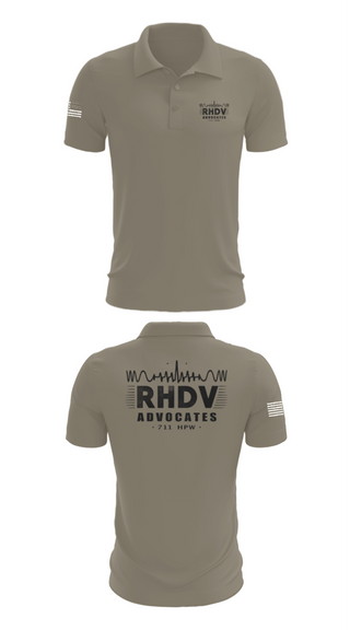 Short Sleeve Performance Polo, 711 HPW/RHDV, Army, Teamtime, Team time, sublimation, custom sports apparel, team uniforms, spirit wear, spiritwear, sports uniforms, custom shirts, team store, custom team store, fundraiser sports, apparel fundraiser
