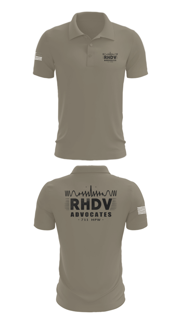 Short Sleeve Performance Polo, 711 HPW/RHDV, Army, Teamtime, Team time, sublimation, custom sports apparel, team uniforms, spirit wear, spiritwear, sports uniforms, custom shirts, team store, custom team store, fundraiser sports, apparel fundraiser