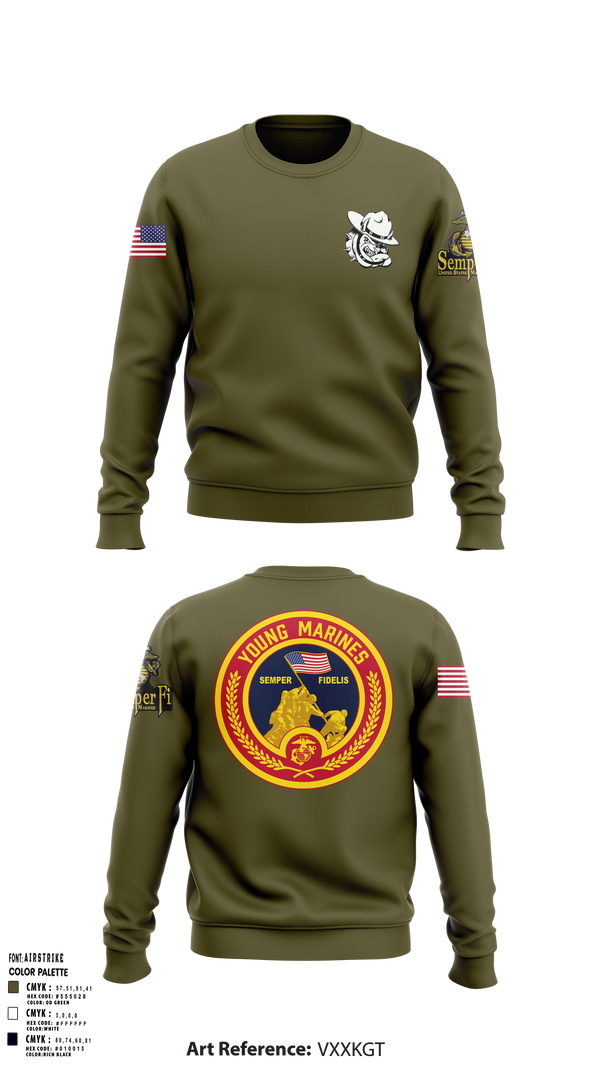 Crew Neck Sweatshirt, Rogue Valley, Marines, Teamtime, Team time, sublimation, custom sports apparel, team uniforms, spirit wear, spiritwear, sports uniforms, custom shirts, team store, custom team store, fundraiser sports, apparel fundraiser