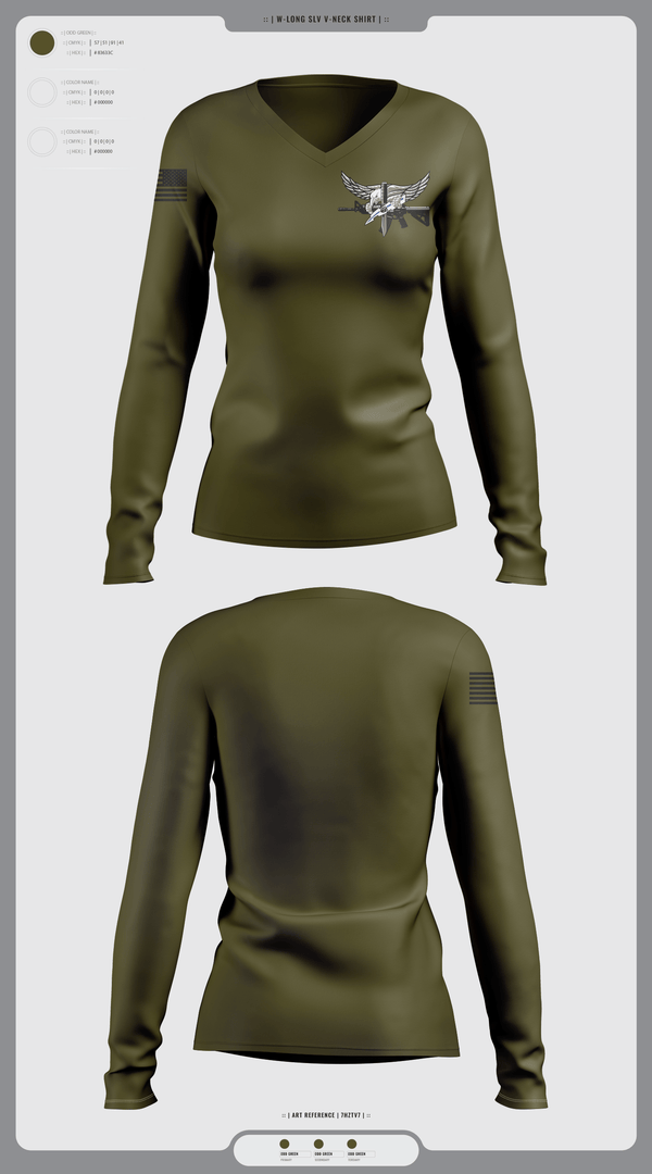 Womens Long Sleeve Vneck Shirt, San Antonio SRT, Police, Teamtime, Team time, sublimation, custom sports apparel, team uniforms, spirit wear, spiritwear, sports uniforms, custom shirts, team store, custom team store, fundraiser sports, apparel fundraiser