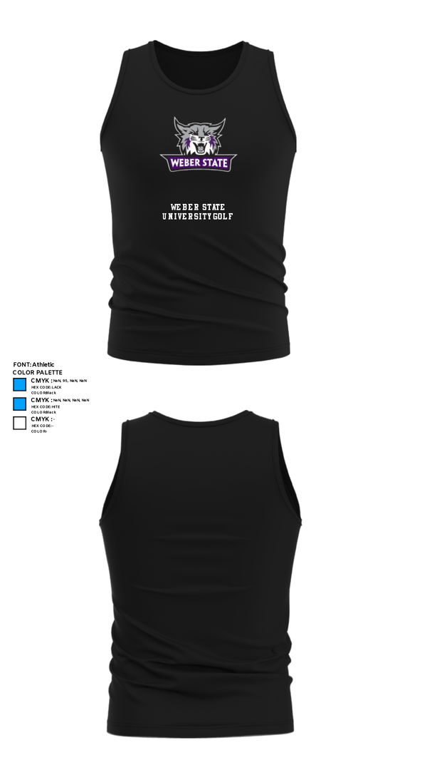 Tank Top, Weber State University Golf, Golf, Teamtime, Team time, sublimation, custom sports apparel, team uniforms, spirit wear, spiritwear, sports uniforms, custom shirts, team store, custom team store, fundraiser sports, apparel fundraiser