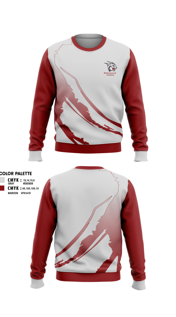 Crew Neck Sweatshirt, Mattanawcook Academy Wrestling, Wrestling, Teamtime, Team time, sublimation, custom sports apparel, team uniforms, spirit wear, spiritwear, sports uniforms, custom shirts, team store, custom team store, fundraiser sports, apparel fundraiser