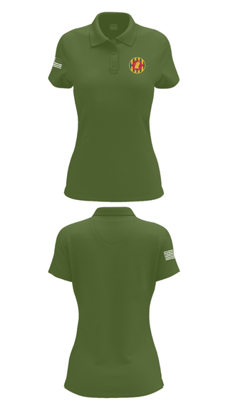 Women's Short Sleeve Performance Polo, 127, Army, Teamtime, Team time, sublimation, custom sports apparel, team uniforms, spirit wear, spiritwear, sports uniforms, custom shirts, team store, custom team store, fundraiser sports, apparel fundraiser