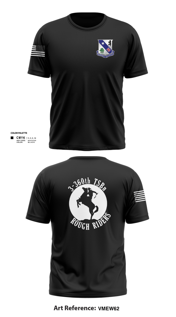 Old School Cotton Feel Shirt, 3-360th TSBn, Army, Teamtime, Team time, sublimation, custom sports apparel, team uniforms, spirit wear, spiritwear, sports uniforms, custom shirts, team store, custom team store, fundraiser sports, apparel fundraiser