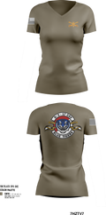 Delta Troop 3-17 CAV 34890879 Women's Short Sleeve V-neck Shirt - 23
