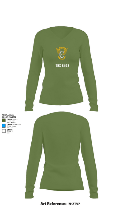 The 2403 2956612 Women's Long Sleeve V-neck Shirt - 40