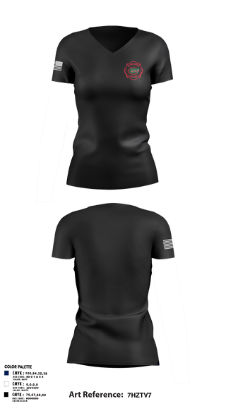 Womens Short Sleeve Vneck Shirt, Lakewood fire department, , Teamtime, Team time, sublimation, custom sports apparel, team uniforms, spirit wear, spiritwear, sports uniforms, custom shirts, team store, custom team store, fundraiser sports, apparel fundraiser