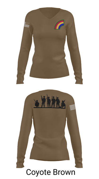 42ND Infantry Division 74550068 Women's Long Sleeve V-neck Shirt - 17
