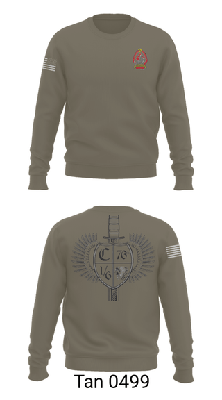 Crew Neck Sweatshirt, 1/6 Charlie company, , Teamtime, Team time, sublimation, custom sports apparel, team uniforms, spirit wear, spiritwear, sports uniforms, custom shirts, team store, custom team store, fundraiser sports, apparel fundraiser