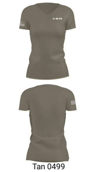 Women's Short Sleeve Vneck Shirt, 3-16 FA, Army, Teamtime, Team time, sublimation, custom sports apparel, team uniforms, spirit wear, spiritwear, sports uniforms, custom shirts, team store, custom team store, fundraiser sports, apparel fundraiser