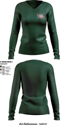 73 57235387 Women's Long Sleeve V-neck Shirt - 1