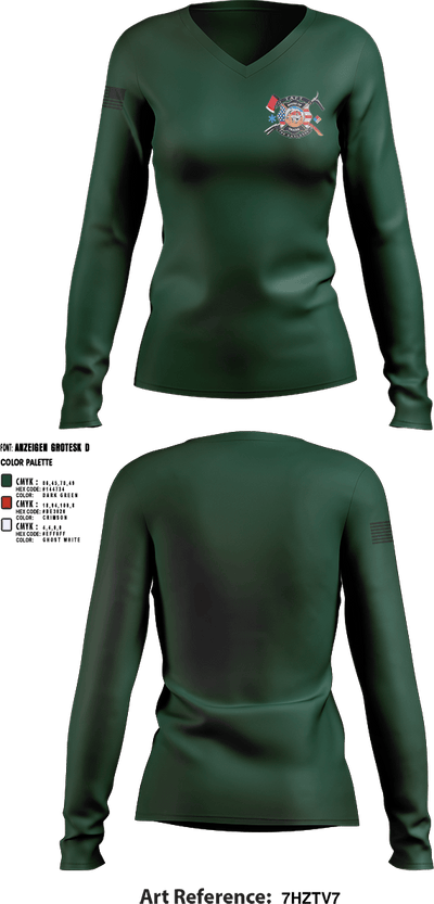 73 57235387 Women's Long Sleeve V-neck Shirt - 1