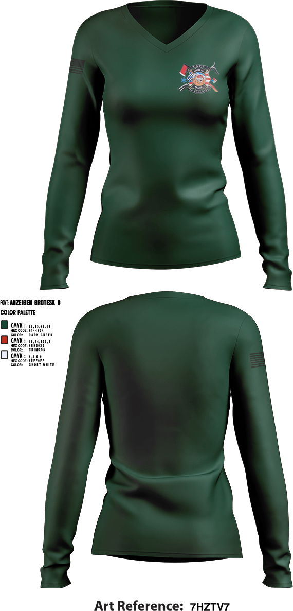 Womens Long Sleeve Vneck Shirt, 73, Fire Department, Teamtime, Team time, sublimation, custom sports apparel, team uniforms, spirit wear, spiritwear, sports uniforms, custom shirts, team store, custom team store, fundraiser sports, apparel fundraiser