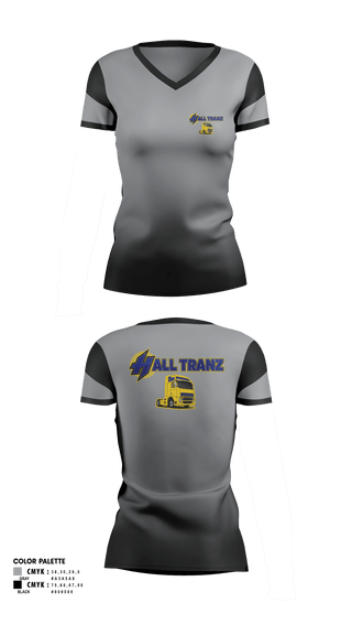 Womens Short Sleeve Vneck Shirt, Hall Tranz, , Teamtime, Team time, sublimation, custom sports apparel, team uniforms, spirit wear, spiritwear, sports uniforms, custom shirts, team store, custom team store, fundraiser sports, apparel fundraiser