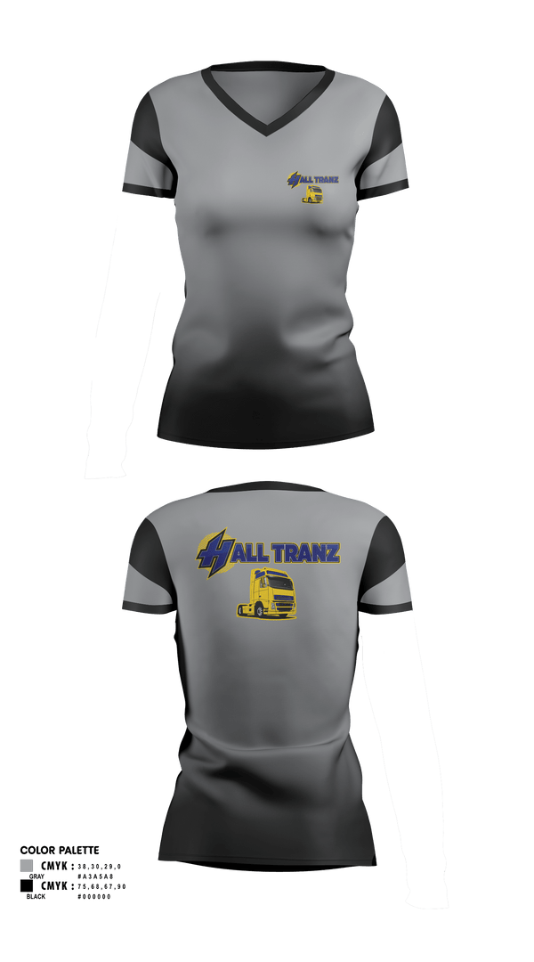 Womens Short Sleeve Vneck Shirt, Hall Tranz, , Teamtime, Team time, sublimation, custom sports apparel, team uniforms, spirit wear, spiritwear, sports uniforms, custom shirts, team store, custom team store, fundraiser sports, apparel fundraiser