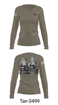 FMTC 37244511 Women's Long Sleeve V-neck Shirt - 77