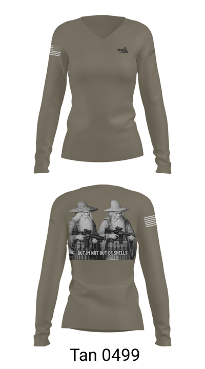 FMTC 37244511 Women's Long Sleeve V-neck Shirt - 77