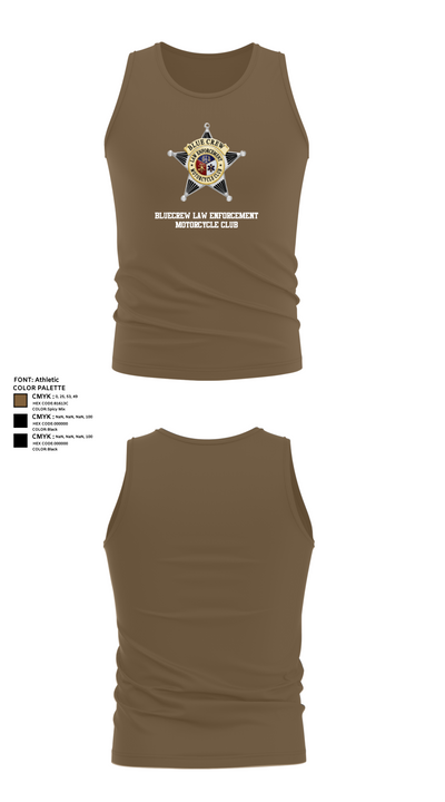 Bluecrew law enforcement motorcycle club 56909917 Tank Top - 18