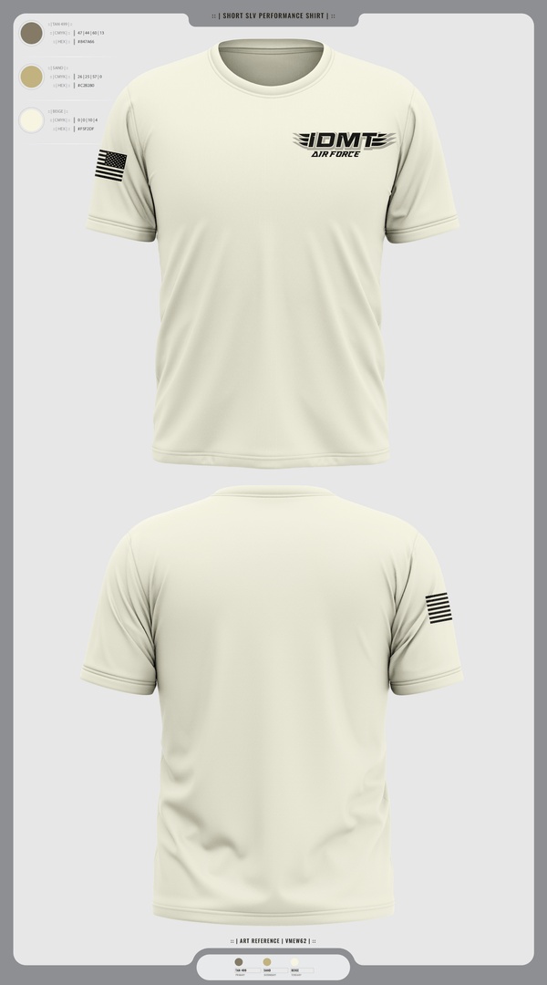 Short Sleeve Performance Shirt, IDMT, Air Force, Teamtime, Team time, sublimation, custom sports apparel, team uniforms, spirit wear, spiritwear, sports uniforms, custom shirts, team store, custom team store, fundraiser sports, apparel fundraiser