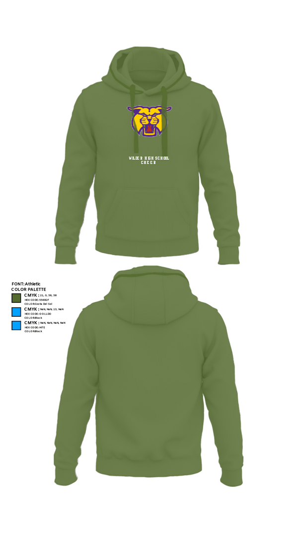Hoodie, Wilder High School Cheer, Cheer, Teamtime, Team time, sublimation, custom sports apparel, team uniforms, spirit wear, spiritwear, sports uniforms, custom shirts, team store, custom team store, fundraiser sports, apparel fundraiser