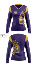 A2Zoe Basketball 60919900 Women's Long Sleeve V-neck Shirt - 1