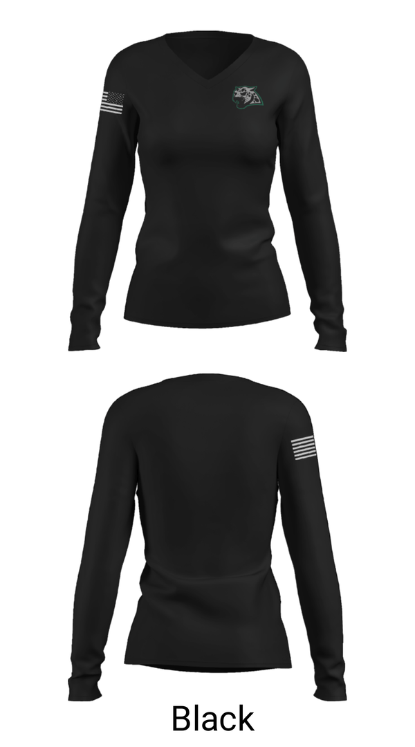 Womens Long Sleeve Vneck Shirt, Emerald Ridge High School Golf, Golf, Teamtime, Team time, sublimation, custom sports apparel, team uniforms, spirit wear, spiritwear, sports uniforms, custom shirts, team store, custom team store, fundraiser sports, apparel fundraiser