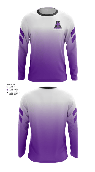 Long Sleeve Performance Shirt, Arcola Senior High School Basketball, Men's Basketball, Teamtime, Team time, sublimation, custom sports apparel, team uniforms, spirit wear, spiritwear, sports uniforms, custom shirts, team store, custom team store, fundraiser sports, apparel fundraiser