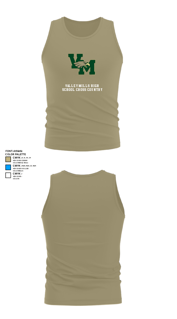 Tank Top, Valley Mills High School Cross Country, Cross Country, Teamtime, Team time, sublimation, custom sports apparel, team uniforms, spirit wear, spiritwear, sports uniforms, custom shirts, team store, custom team store, fundraiser sports, apparel fundraiser