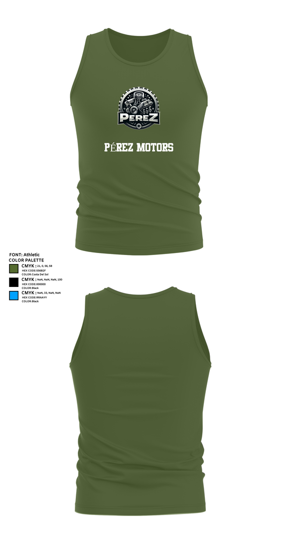 Tank Top, PÉREZ MOTORS, , Teamtime, Team time, sublimation, custom sports apparel, team uniforms, spirit wear, spiritwear, sports uniforms, custom shirts, team store, custom team store, fundraiser sports, apparel fundraiser