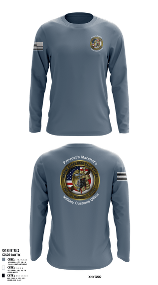 Long Sleeve Performance Shirt, Okinawa Provost Marshals office, Marines, Teamtime, Team time, sublimation, custom sports apparel, team uniforms, spirit wear, spiritwear, sports uniforms, custom shirts, team store, custom team store, fundraiser sports, apparel fundraiser