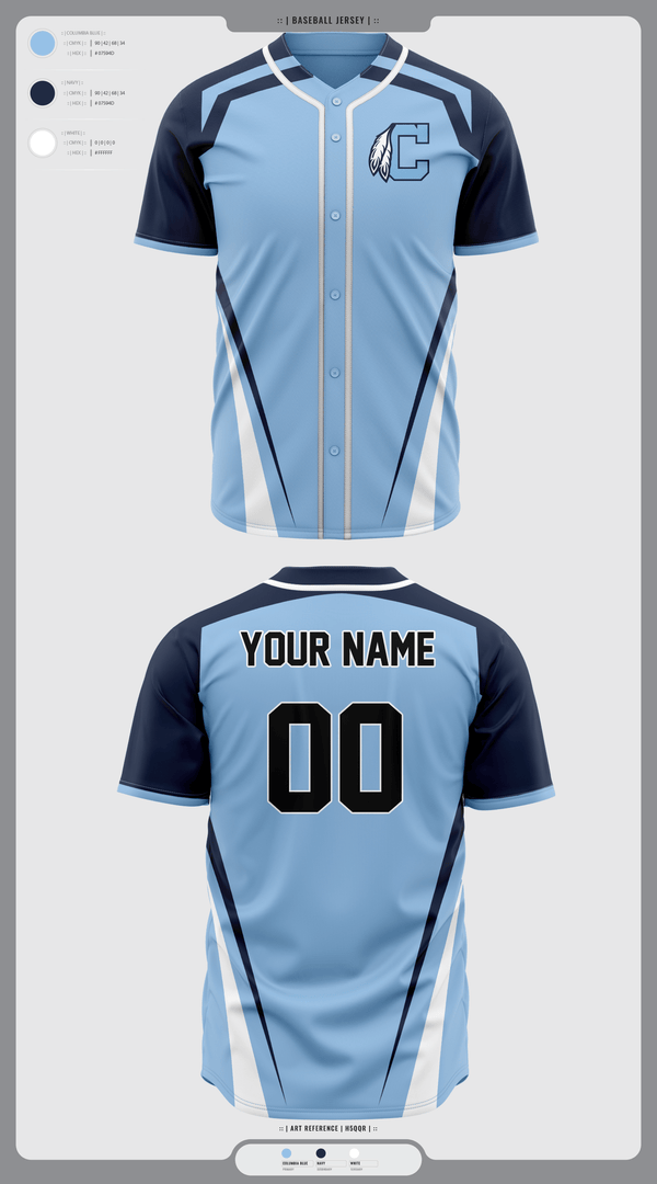 Full Button Baseball Jersey, Chiefs, Baseball, Teamtime, Team time, sublimation, custom sports apparel, team uniforms, spirit wear, spiritwear, sports uniforms, custom shirts, team store, custom team store, fundraiser sports, apparel fundraiser