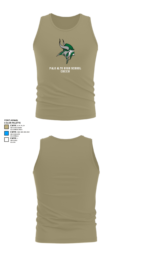 Tank Top, Palo Alto High School Cheer, Cheer, Teamtime, Team time, sublimation, custom sports apparel, team uniforms, spirit wear, spiritwear, sports uniforms, custom shirts, team store, custom team store, fundraiser sports, apparel fundraiser