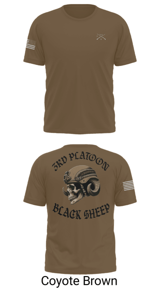 Old School Cotton Feel Shirt, 3rd PLT Black Sheep, Army, Teamtime, Team time, sublimation, custom sports apparel, team uniforms, spirit wear, spiritwear, sports uniforms, custom shirts, team store, custom team store, fundraiser sports, apparel fundraiser