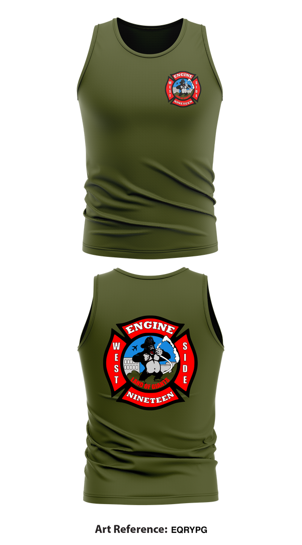 Tank Top, Station 19, Fire Department, Teamtime, Team time, sublimation, custom sports apparel, team uniforms, spirit wear, spiritwear, sports uniforms, custom shirts, team store, custom team store, fundraiser sports, apparel fundraiser