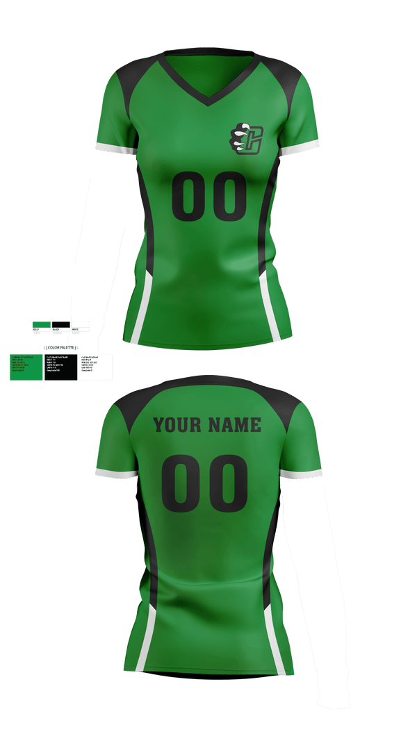 Women's Short Sleeve Vneck Shirt, Clifton High School Volleyball, Women's Volleyball, Teamtime, Team time, sublimation, custom sports apparel, team uniforms, spirit wear, spiritwear, sports uniforms, custom shirts, team store, custom team store, fundraiser sports, apparel fundraiser