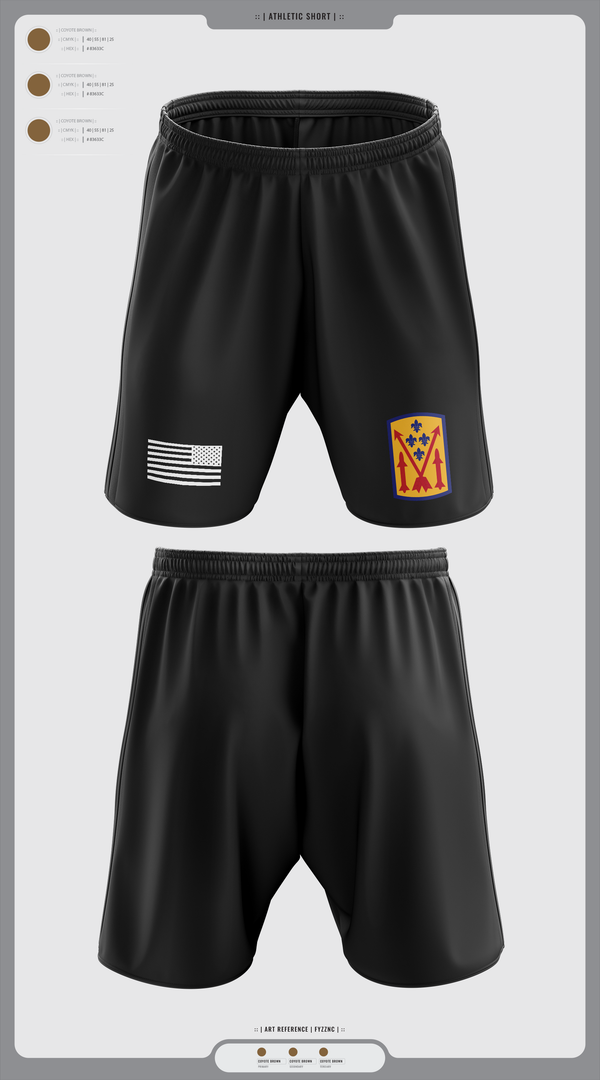 Athletic Shorts With Pockets, Bravo 1-57 ADAR, Army, Teamtime, Team time, sublimation, custom sports apparel, team uniforms, spirit wear, spiritwear, sports uniforms, custom shirts, team store, custom team store, fundraiser sports, apparel fundraiser