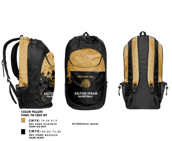 Gear Bag, Kelton STEAM Academy Basketball, Women's Basketball, Teamtime, Team time, sublimation, custom sports apparel, team uniforms, spirit wear, spiritwear, sports uniforms, custom shirts, team store, custom team store, fundraiser sports, apparel fundraiser