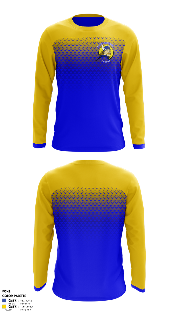 Long Sleeve Performance Shirt, Parsons High School Swimming, Swimming, Teamtime, Team time, sublimation, custom sports apparel, team uniforms, spirit wear, spiritwear, sports uniforms, custom shirts, team store, custom team store, fundraiser sports, apparel fundraiser