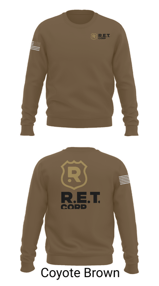 Crew Neck Sweatshirt, RET CORP, Police, Teamtime, Team time, sublimation, custom sports apparel, team uniforms, spirit wear, spiritwear, sports uniforms, custom shirts, team store, custom team store, fundraiser sports, apparel fundraiser