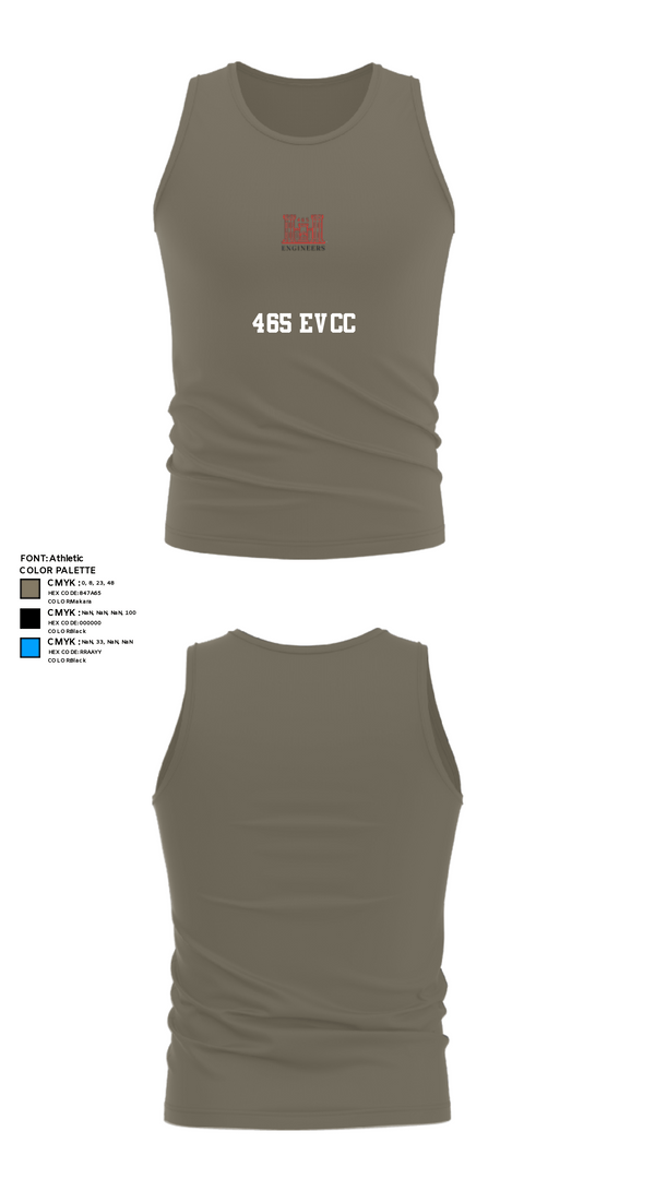 Tank Top, 465 EVCC, Army, Teamtime, Team time, sublimation, custom sports apparel, team uniforms, spirit wear, spiritwear, sports uniforms, custom shirts, team store, custom team store, fundraiser sports, apparel fundraiser