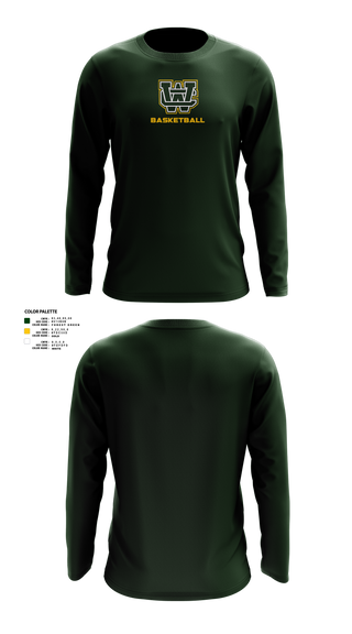 Long Sleeve Performance Shirt, Wilkes Central High School Basketball, Men's Basketball, Teamtime, Team time, sublimation, custom sports apparel, team uniforms, spirit wear, spiritwear, sports uniforms, custom shirts, team store, custom team store, fundraiser sports, apparel fundraiser