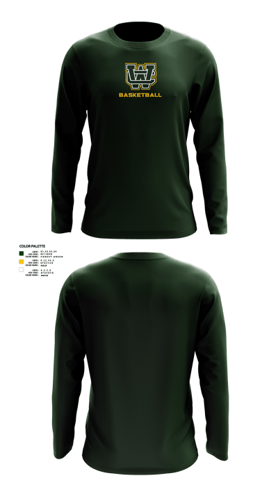 Wilkes Central High School Basketball 71872927 Long Sleeve Performance Shirt - 1