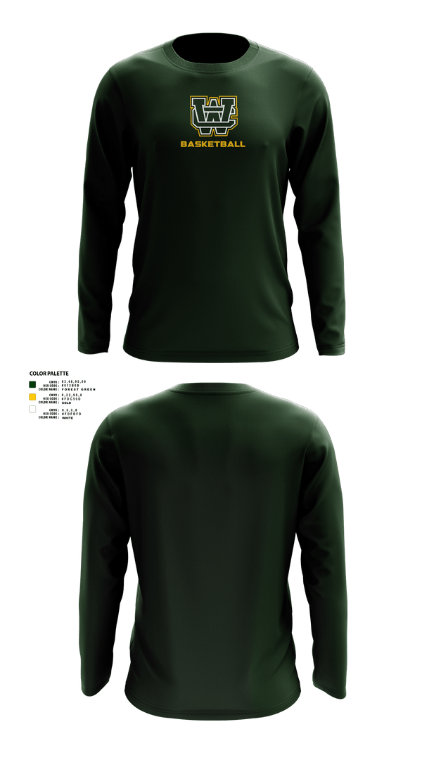 Long Sleeve Performance Shirt, Wilkes Central High School Basketball, Men's Basketball, Teamtime, Team time, sublimation, custom sports apparel, team uniforms, spirit wear, spiritwear, sports uniforms, custom shirts, team store, custom team store, fundraiser sports, apparel fundraiser
