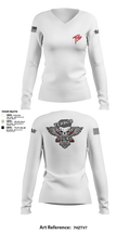 Terro Squad 89875983 Women's Long Sleeve V-neck Shirt -1 2
