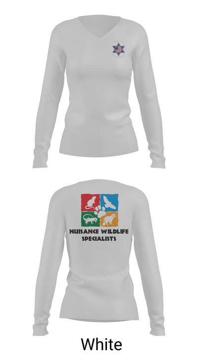 Nuisance Wildlife Specialist 50727946 Women's Long Sleeve V-neck Shirt -1 16