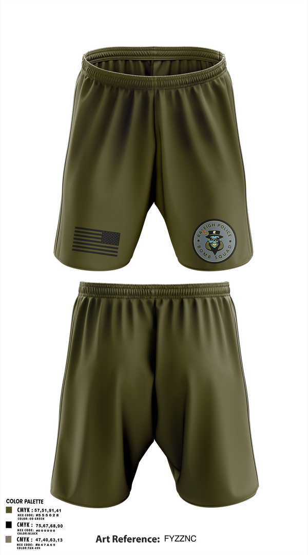Athletic Shorts With Pockets, Raleigh Police Bomb Squad, Police, Teamtime, Team time, sublimation, custom sports apparel, team uniforms, spirit wear, spiritwear, sports uniforms, custom shirts, team store, custom team store, fundraiser sports, apparel fundraiser
