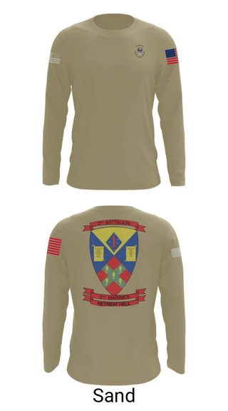 Long Sleeve Performance Shirt, 2nd battalion , 5th marines, Marines, Teamtime, Team time, sublimation, custom sports apparel, team uniforms, spirit wear, spiritwear, sports uniforms, custom shirts, team store, custom team store, fundraiser sports, apparel fundraiser